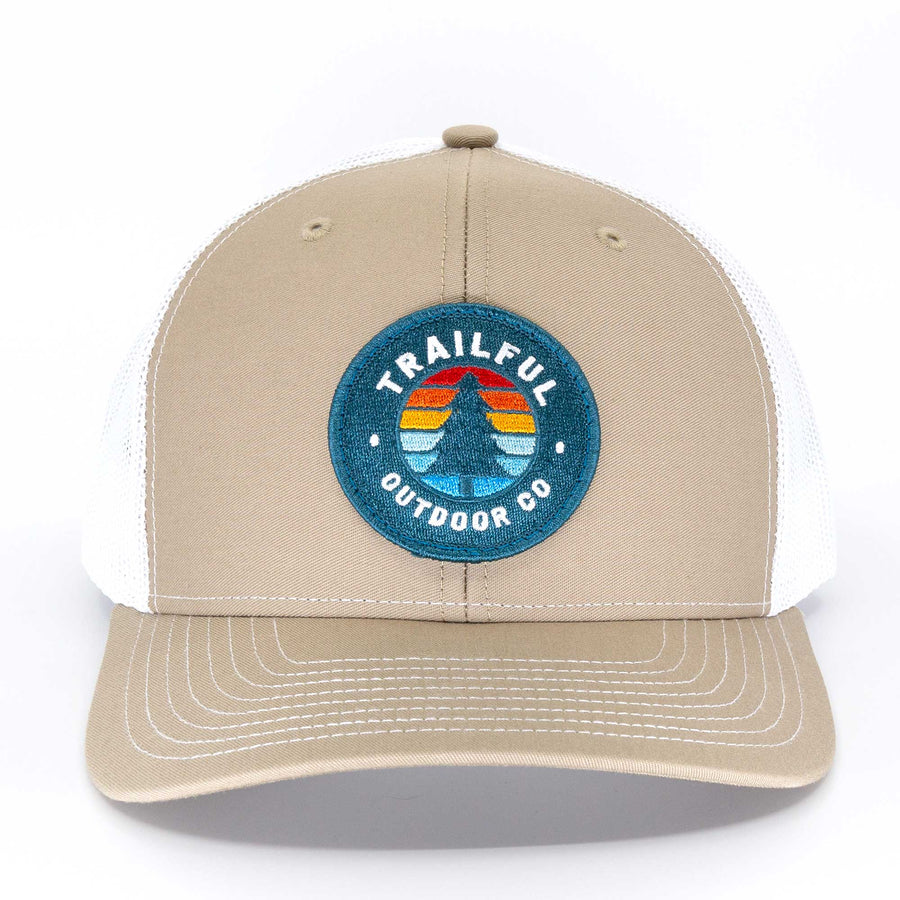 Trailful Southern Pine Trucker Hat - Khaki / White